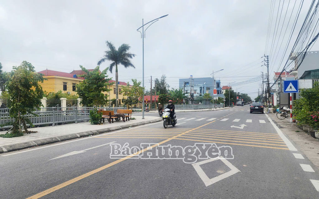 Hạ tầng giao thông xã Đông Tiền Hải được đầu tư đồng bộ.