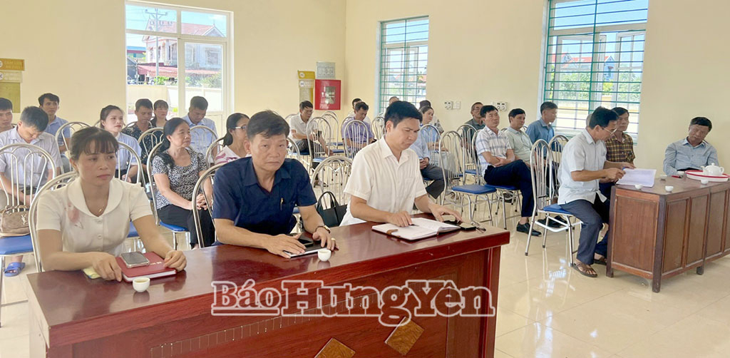 Chi bộ thôn Thụy Lôi, xã Tiên Lữ duy trì nền nếp sinh hoạt chi bộ hằng tháng.