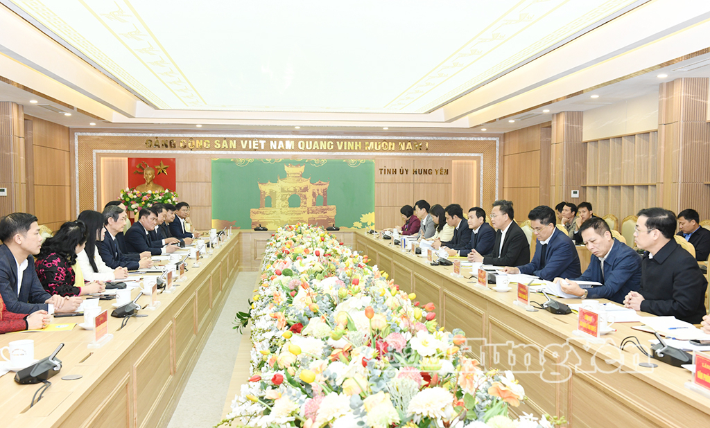 Các đại biểu dự buổi làm việc.