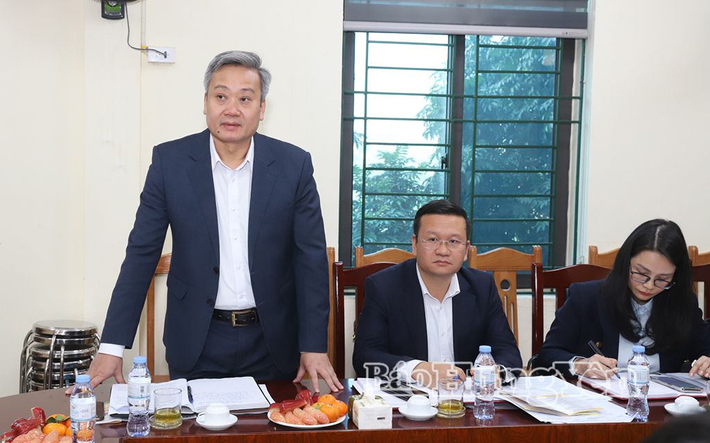 Lãnh đạo Sở Văn hóa, Thể thao và Du lịch phát biểu tại hội nghị.