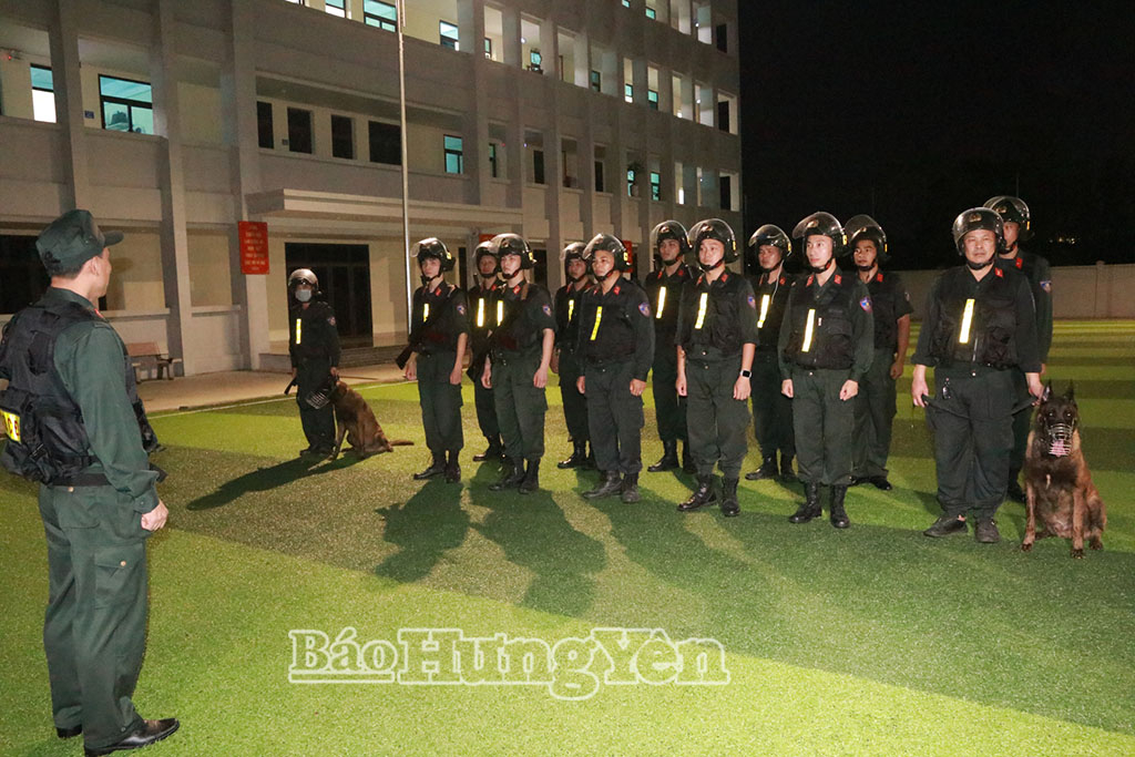 Lực lượng Cảnh sát cơ động Công an tỉnh tăng cường tuần tra, kiểm soát, bảo vệ vững chắc an ninh, an toàn các mục tiêu, địa bàn trọng điểm