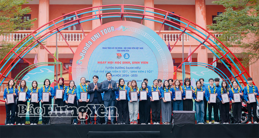 Đại diện lãnh đạo Tỉnh đoàn trao tặng chứng nhận đạt danh hiệu 