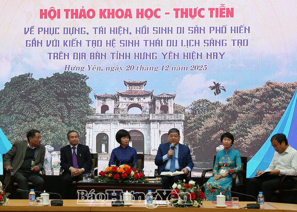 Tỉnh Hưng Yên đẩy mạnh phục dựng, tái hiện và hồi sinh di sản Phố Hiến, hướng tới phát huy giá trị văn hóa – lịch sử gắn với phát triển du lịch.