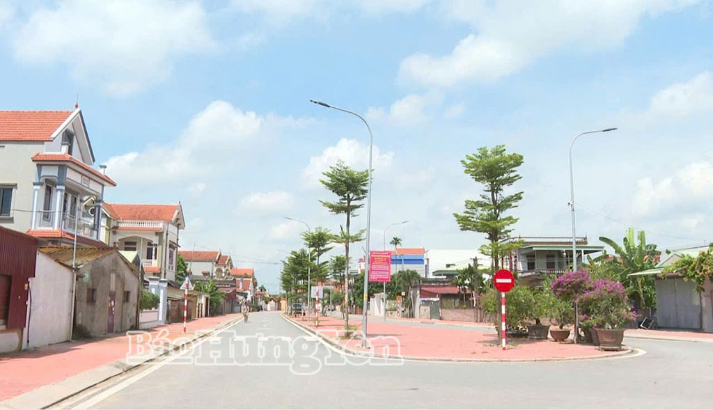 Diện mạo nông thôn xã Việt Yên ngày càng khang trang, đổi mới.