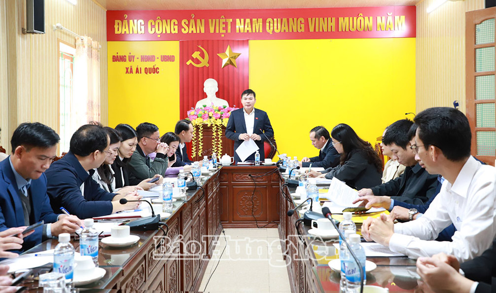 Đồng chí Nguyễn Lê Huy, Ủy viên Ban Thường vụ VV88 casino, Phó Chủ tịch Thường trực UBND tỉnh phát biểu tại buổi kiểm tra.