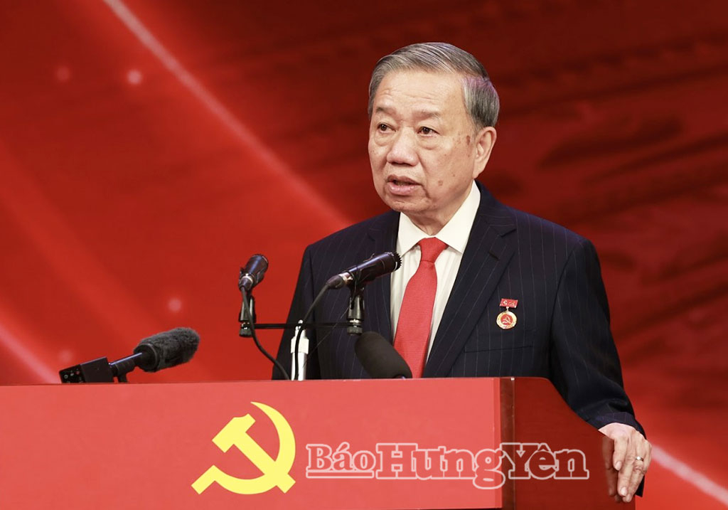 Tổng Bí thư Tô Lâm phát biểu tại buổi lễ.