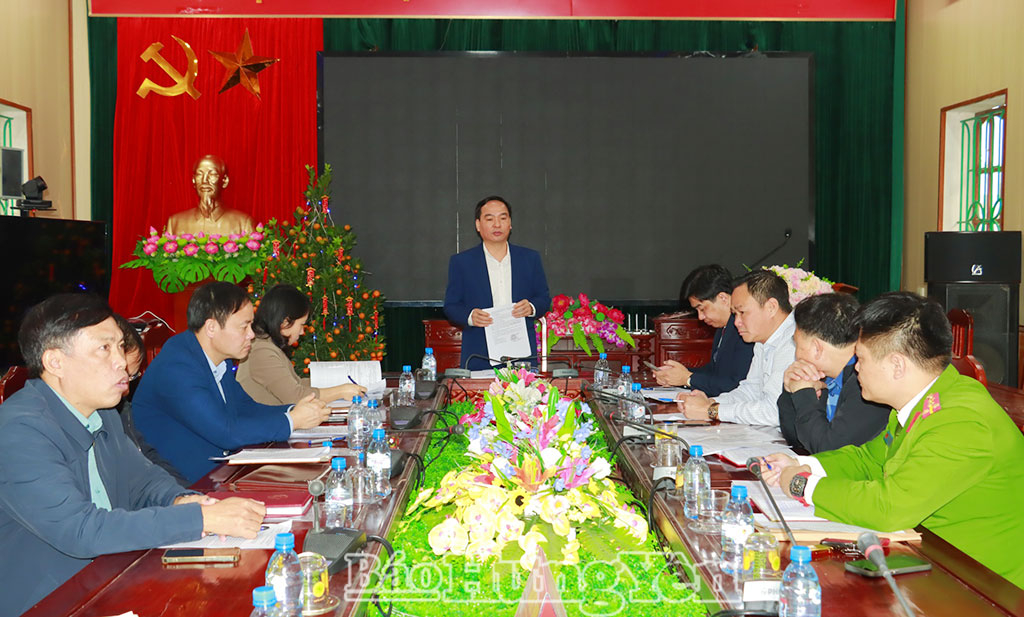 Đồng chí Phó Chủ tịch HĐND tỉnh Vũ Ngọc Trì phát biểu kết luận buổi giám sát.