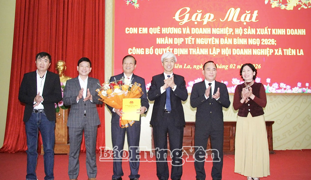 Công bố quyết định thành lập Hội Doanh nghiệp xã Tiên La.