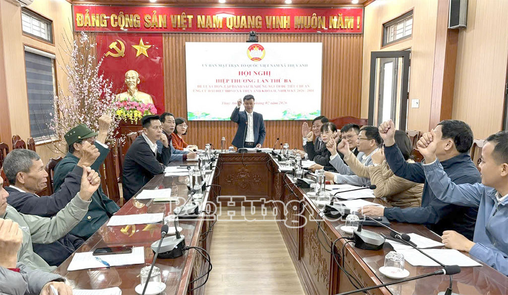 100% số đại biểu đã biểu quyết thống nhất danh sách những người đủ tiêu chuẩn ứng cử đại biểu HĐND xã Thụy Anh, khóa II, nhiệm kỳ 2026 – 2031.