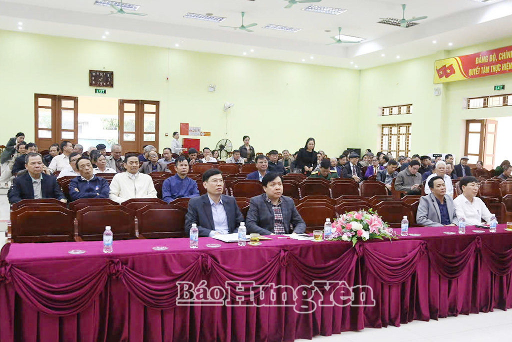 Các đại biểu dự hội nghị tại điểm cầu phường Trần Lãm.