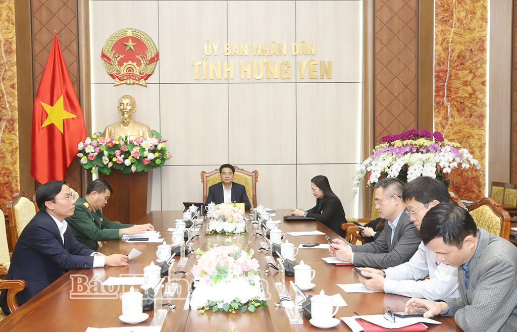 Các đại biểu dự tại điểm cầu tỉnh Hưng Yên.