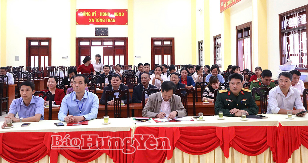 Các đại biểu dự hội nghị tổng kết công tác HĐND xã Tống Trân, nhiệm kỳ 2021 - 2026.