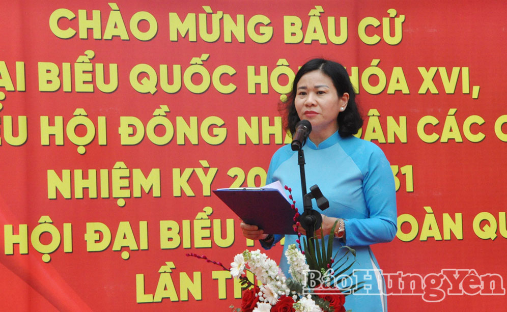 Đồng chí Phó Chủ tịch Ủy ban Trung ương MTTQ Việt Nam, Chủ tịch Hội LHPN Việt Nam Nguyễn Thị Tuyến phát biểu tại lễ phát động.