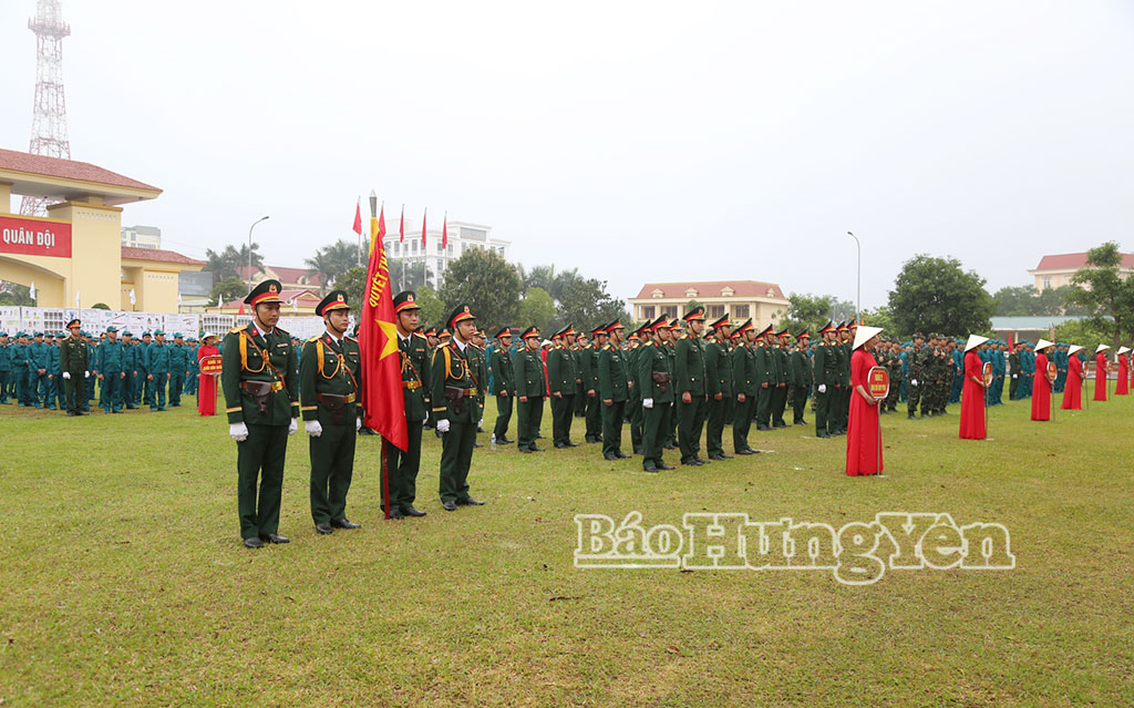 Các đơn vị thuộc Ban Chỉ huy phòng thủ Khu vực 3 – Trà Lý dự lễ ra quân huấn luyện.