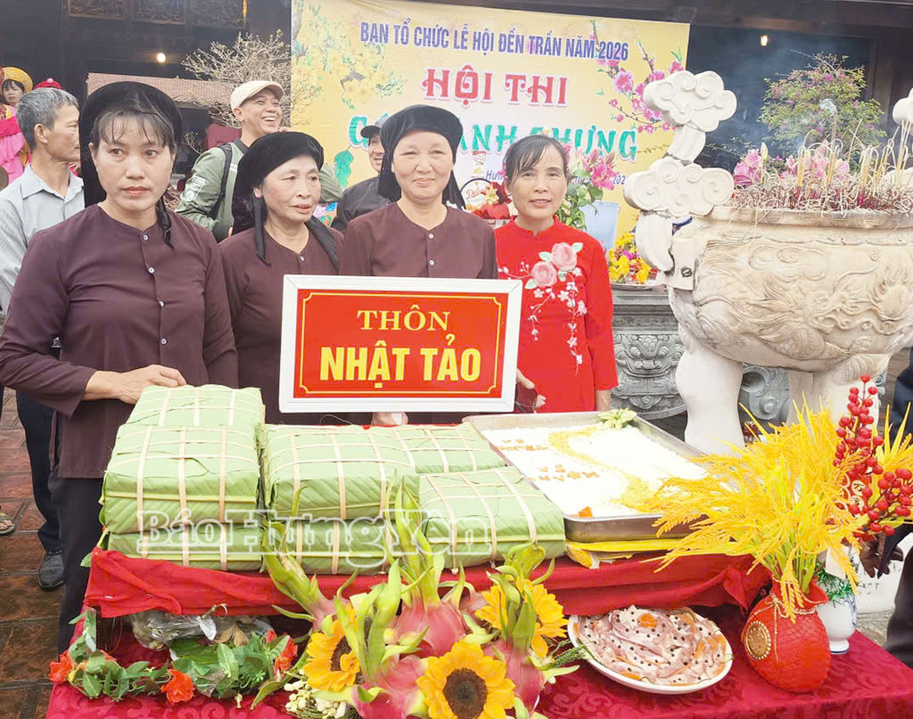 Thôn Nhật Tảo đạt giải Nhất toàn diện tại hội thi gói bánh chưng.