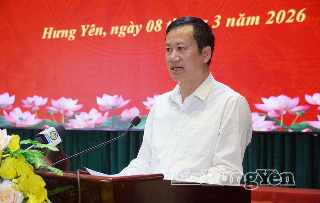 Ông Đỗ Mạnh Tăng, Chánh án Tòa án nhân dân tỉnh trình bày chương trình hành động.