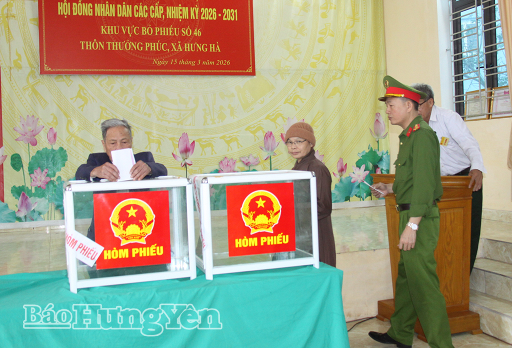 Cử tri Khu vực bỏ phiếu số 46, thôn Thưởng Phúc, xã Hưng Hà bỏ phiếu VV88id casino và khuyến mãi.
