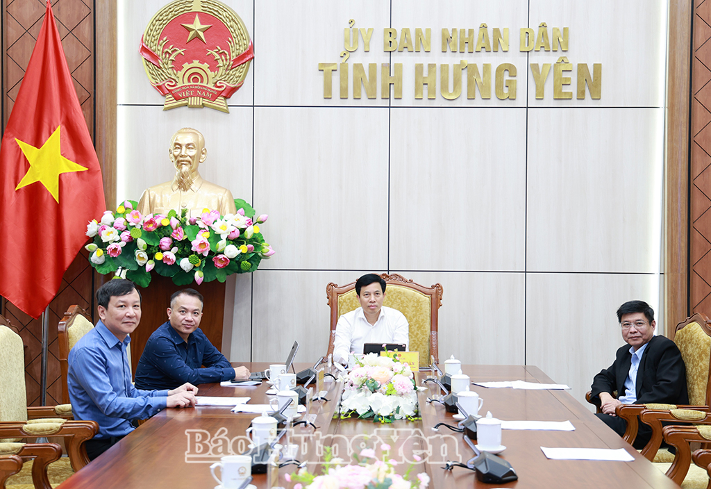 Các đại biểu dự hội nghị tại điểm cầu tỉnh Hưng Yên.