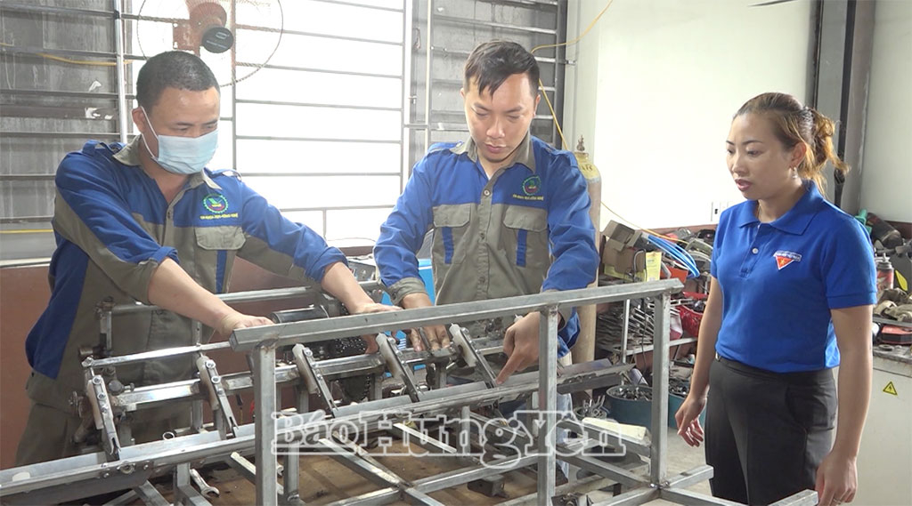 Nhiều đoàn viên, thanh niên xã Đồng Châu mở cơ sở sản xuất cơ khí mang lại thu nhập ổn định cho gia đình.