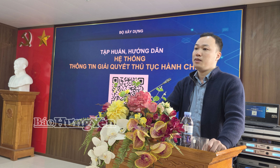Tập huấn sử dụng hệ thống th&ocirc;ng tin giải quyết thủ tục h&agrave;nh ch&iacute;nh lĩnh vực x&acirc;y dựng