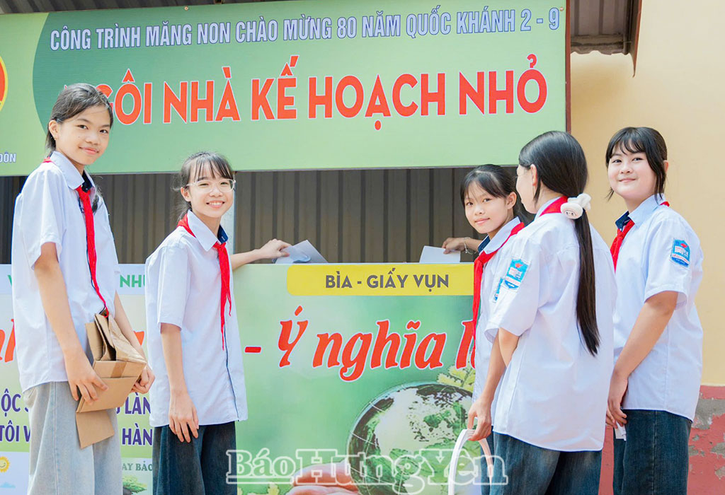 Học sinh Trường THCS Lê Quý Đôn (xã Lương Bằng) tham gia phong trào 