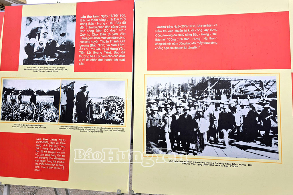 Hình ảnh những lần Bác về thăm công trình Đại thủy nông Bắc - Hưng - Hải năm 1958.