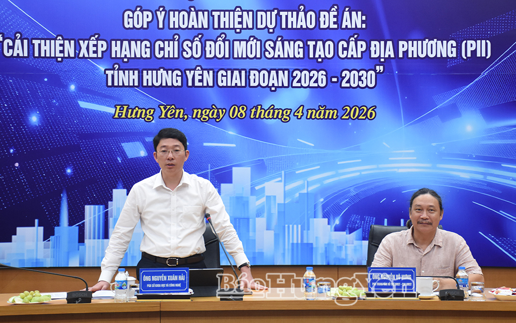 Lãnh đạo Sở Khoa học và Công nghệ phát biểu khai mạc hội thảo.