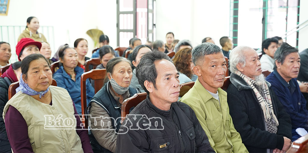 Người dân có đất thu hồi thực hiện dự án khu công nghiệp Thổ Hoàng được thông tin minh bạch về dự án.