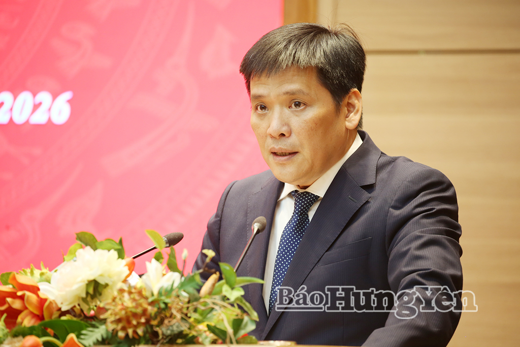 Đồng chí Nguyễn Thanh Bình, Phó Trưởng Ban Tổ chức Trung ương công bố quyết định của Bộ Chính trị tại hội nghị.