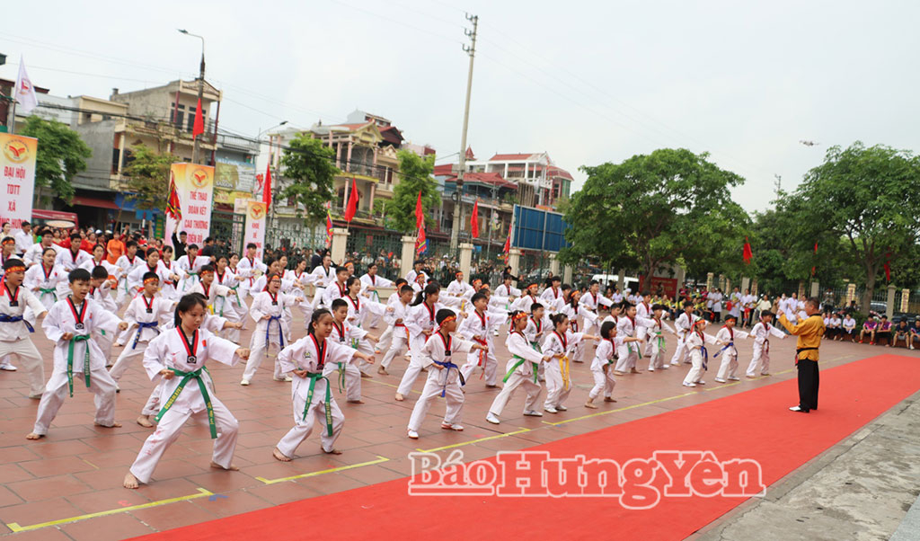 Đồng diễn võ thuật tại Đại hội