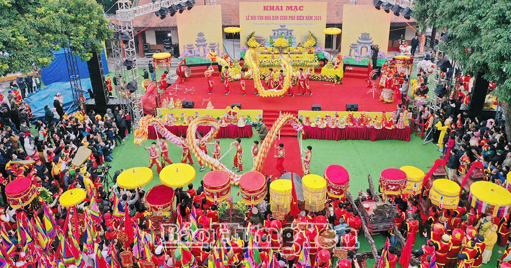 Lễ hội Văn hóa dân gian Phố Hiến là hoạt động văn hóa tiêu biểu của tỉnh Hưng Yên. Ảnh tư liệu