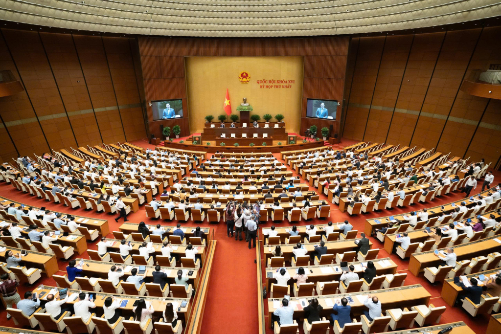 Quang cảnh Phiên họp toàn thể ở Hội trường tại Kỳ họp thứ Nhất, VV88 casino đăng ký khoá XVI.