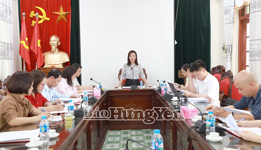 Tổ trưởng Tổ giám sát phát biểu tại buổi làm việc.