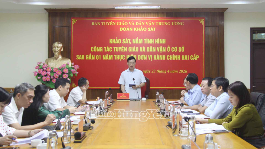 Khảo sát, nắm bắt tình hình về công tác tuyên giáo và dân vận cơ sở