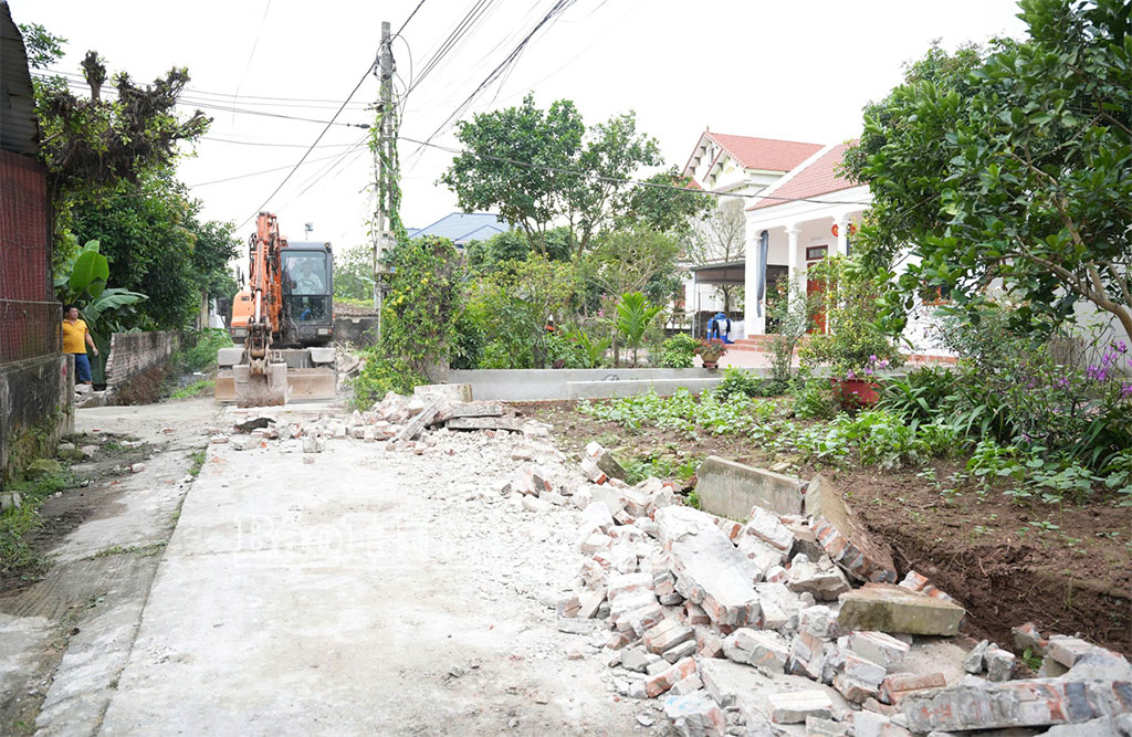 Dự án nhận được sự đồng thuận hiến đất của các hộ dân.