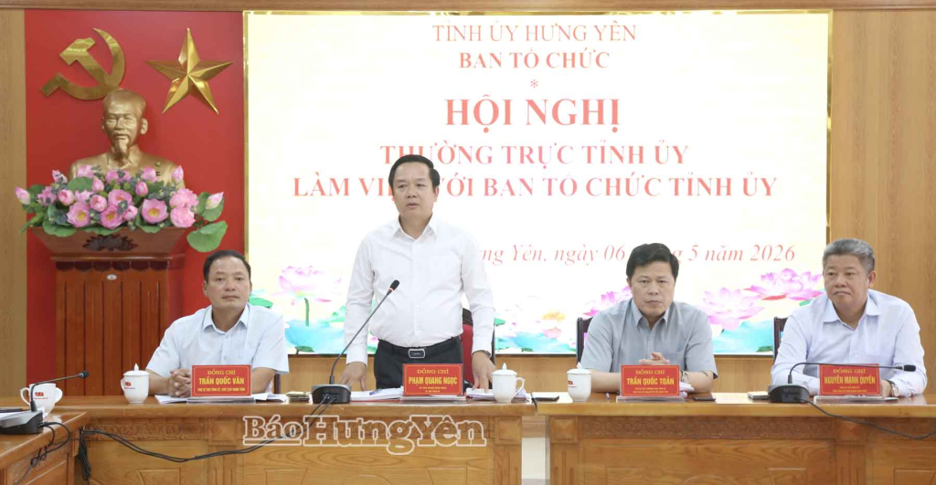 Ban Tổ chức Tỉnh ủy cần tiếp tục chủ động thay đổi tư duy, phương pháp làm việc đáp ứng yêu cầu, nhiệm vụ trong giai đoạn hiện nay