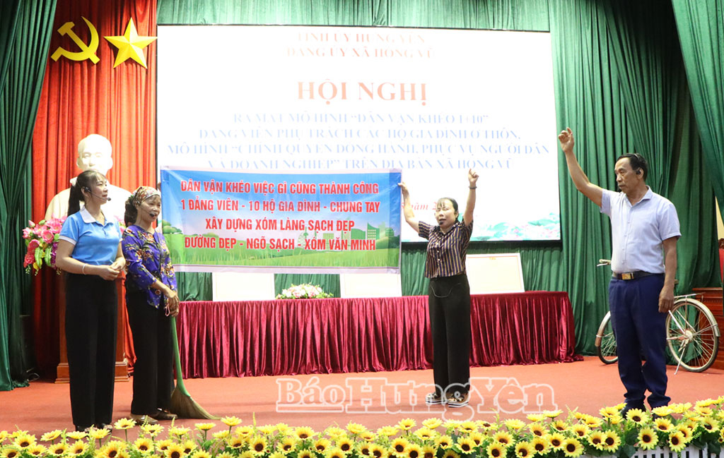 Tiểu phẩm về mô hình dân vận khéo tại chương trình.