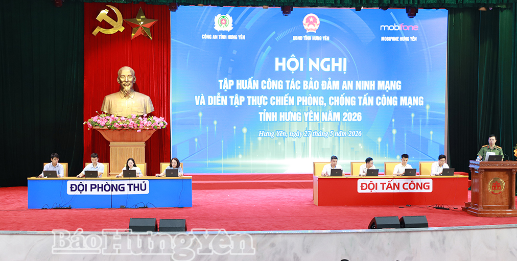 Các đội trực tiếp diễn tập trên hệ thống thông tin đang vận hành.