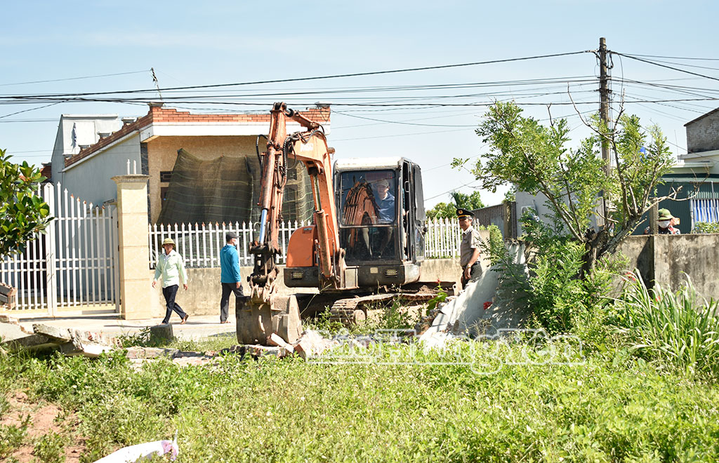 Khu đất tổ chức cưỡng chế thi hành án.