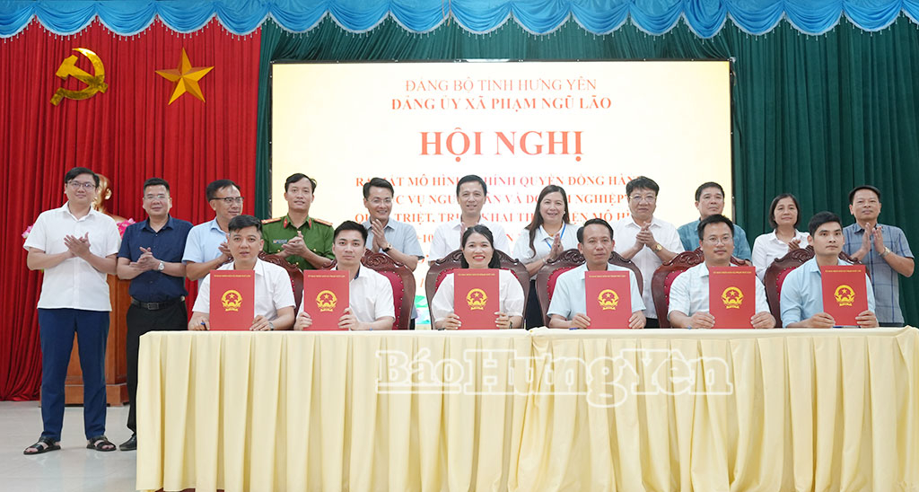 Các cơ quan, đơn vị của xã Phạm Ngũ Lão ký cam kết triển khai thực hiện mô hình “Chính quyền đồng hành, phục vụ người dân và VV88 it com thể thao, live casino, slot, bắn cá, xổ số