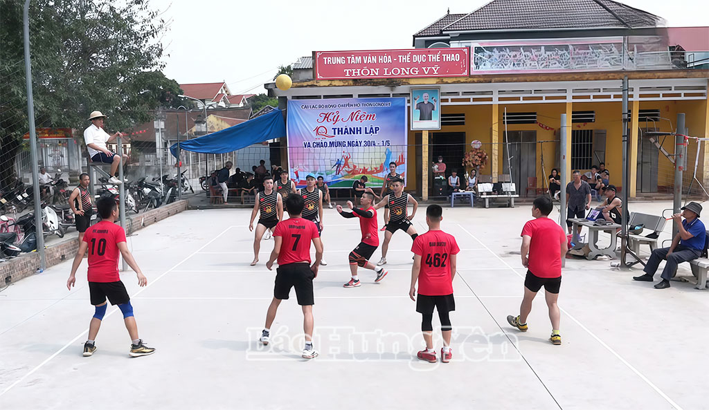Nhà văn hóa thôn Long Vỹ (xã Việt Yên) là nơi diễn ra các hoạt động văn hóa, thể thao sôi nổi của người dân.