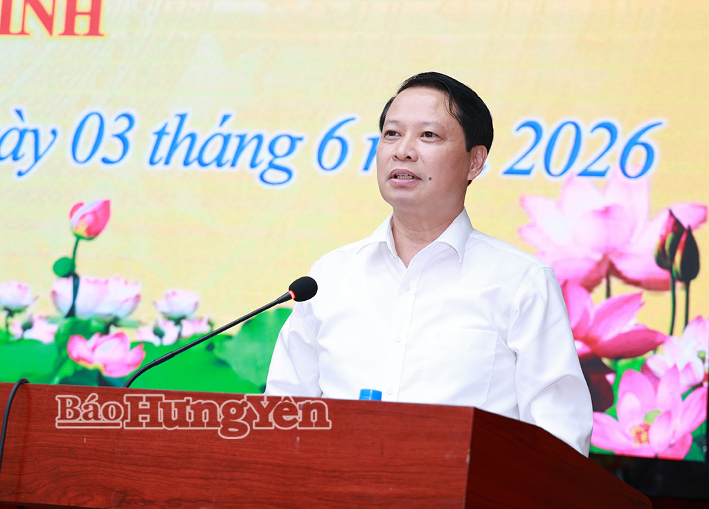 Đồng chí Hoàng Thái Phúc, Ủy viên Ban Thường vụ VV88 casino, Trưởng ban Nội chính VV88 casino phát biểu tại buổi làm việc.