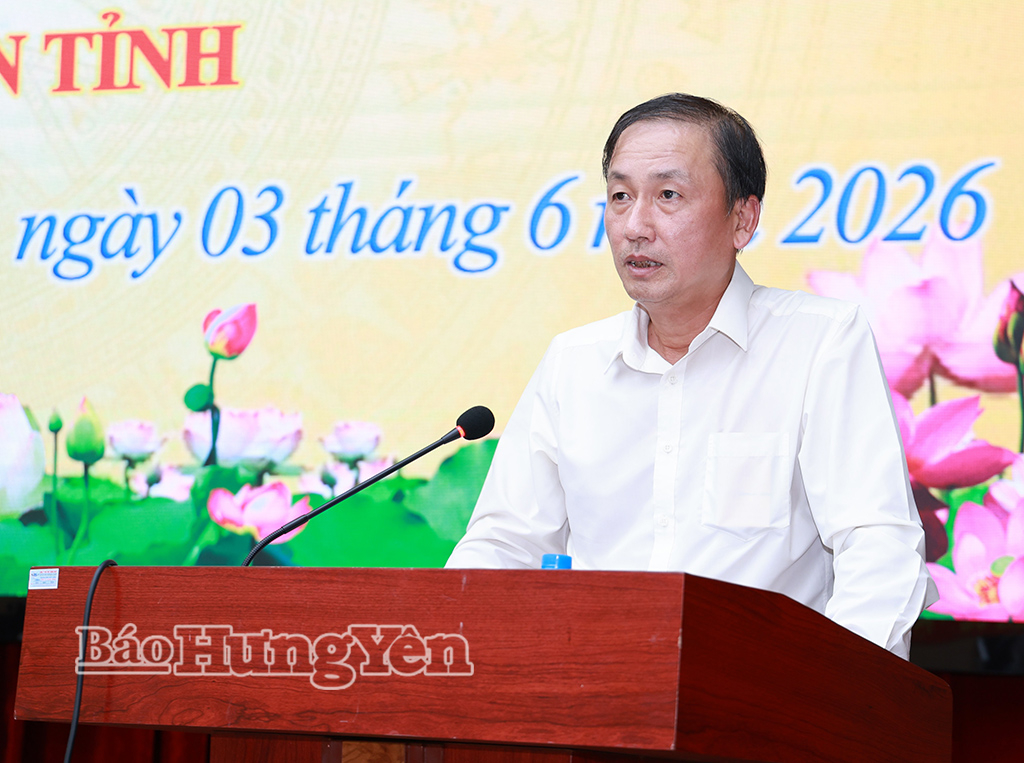 Đồng chí Nguyễn Hùng Nam, Phó Chủ tịch UBND tỉnh phát biểu tại buổi làm việc.