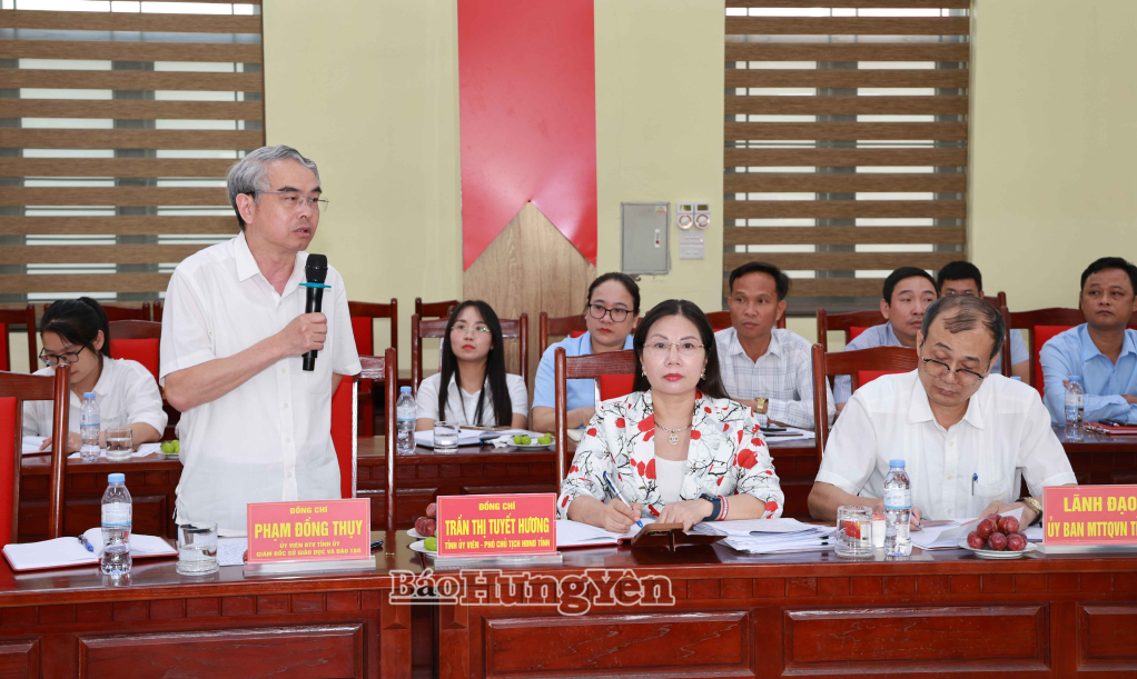 Đồng chí Phạm Đồng Thụy, Ủy viên Ban Thường vụ Tỉnh ủy, Giám đốc Sở J882ea hoàn trả cao và Đào tạo 