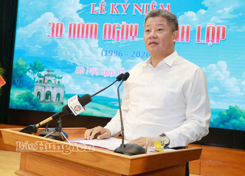 Đồng chí Nguyễn Mạnh Quyền, Phó Bí thư Tỉnh ủy, Chủ tịch UBND tỉnh phát biểu tại lễ kỷ niệm.
