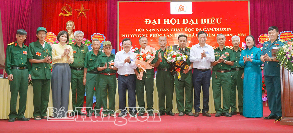 Ra mắt Ban Chấp h&agrave;nh Hội Nạn nh&acirc;n chất độc da cam/Dioxin phường Vũ Ph&uacute;c, nhiệm kỳ 2026 - 2031.