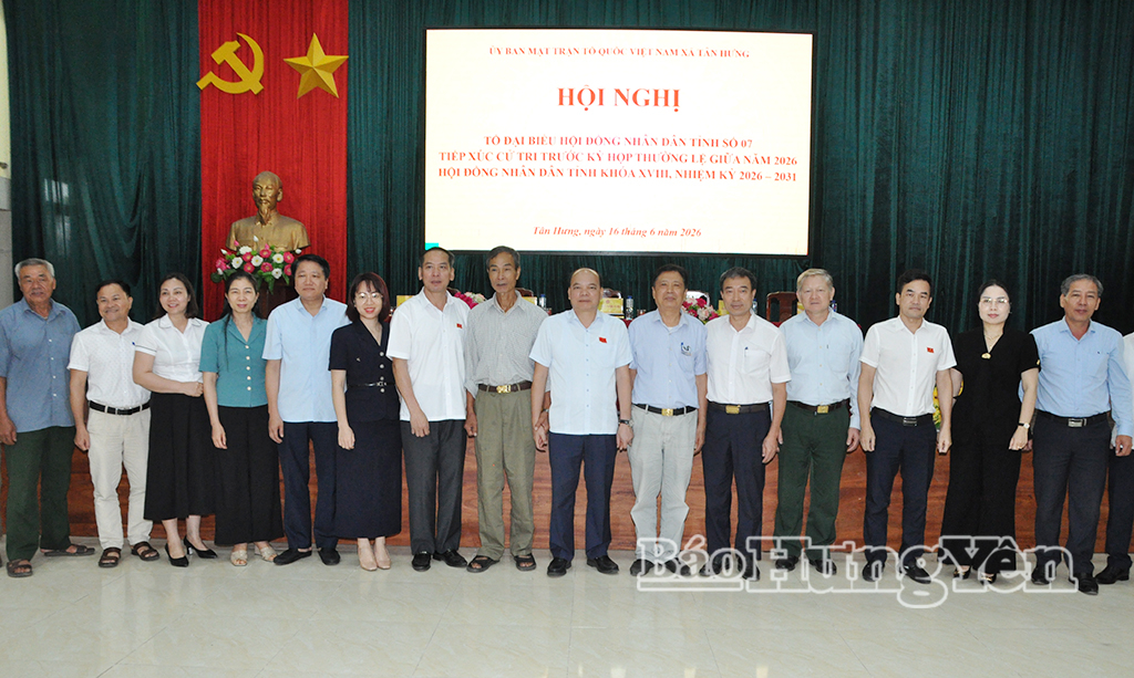 Tổ đại biểu HĐND tỉnh số 7 với các cử tri xã Tân Hưng.