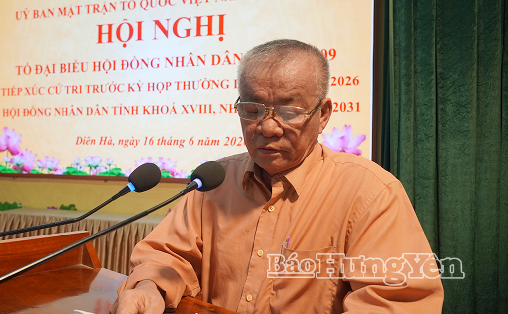 Cử tri xã Diên Hà kiến nghị một số vấn đề về tu bổ, tôn tạo các công trình văn hóa, tâm linh.