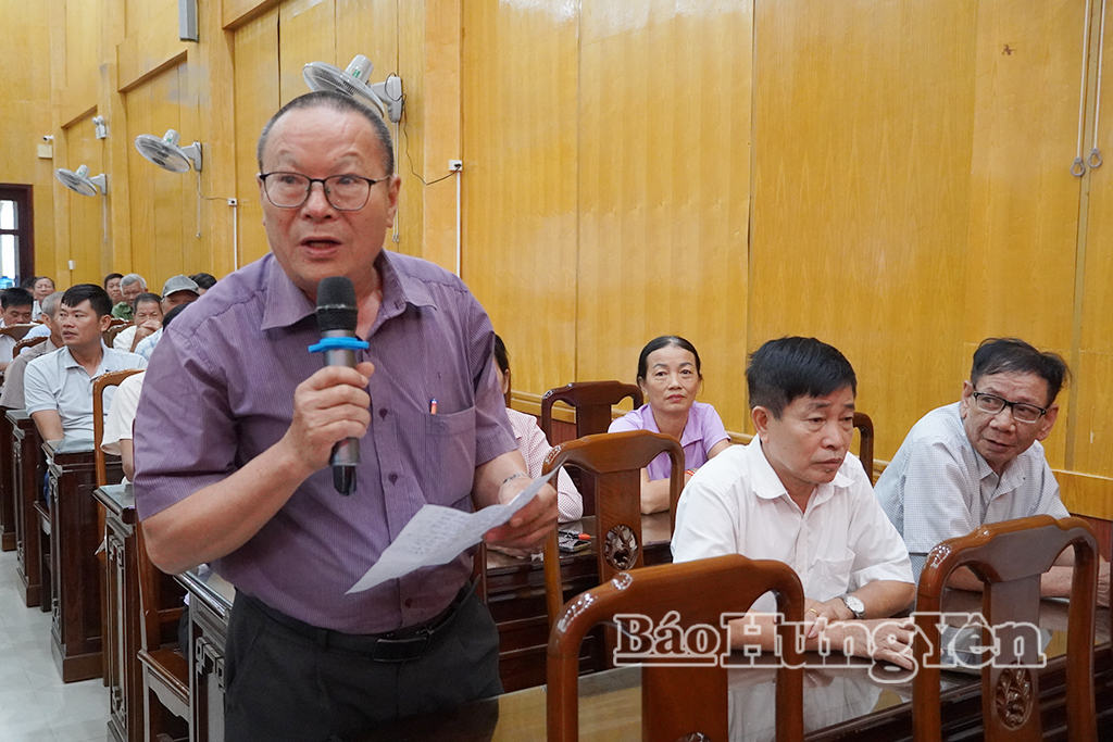 Cử tri thôn Hổ Đội 2 (xã Thái Thụy) kiến nghị một số vấn đề liên quan đến giải quyết thủ tục hành chính trong lĩnh vực đất đai.