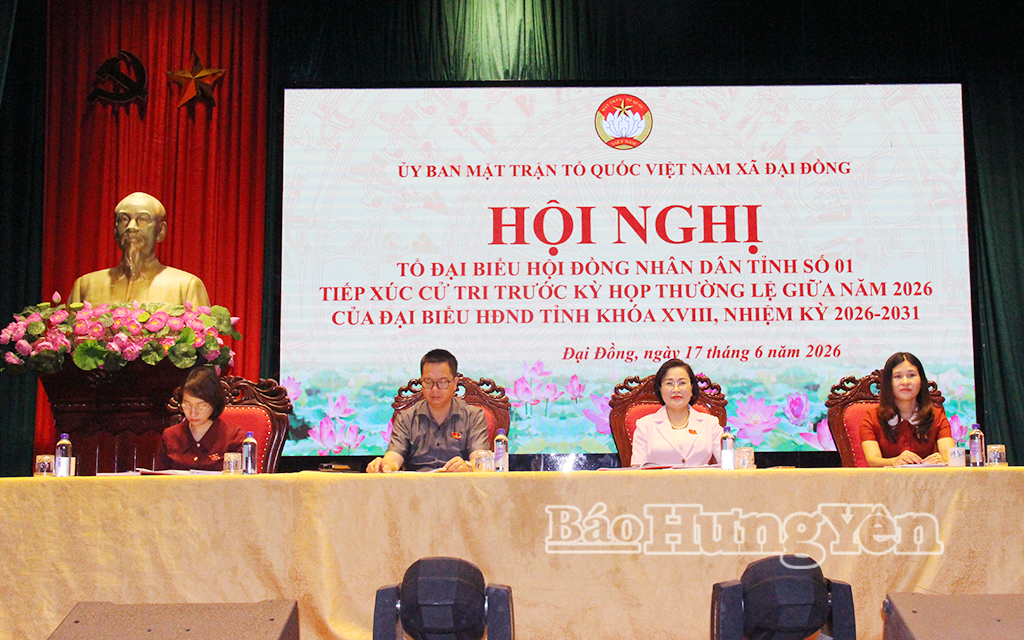 Tổ đại biểu HĐND tỉnh số 1 dự hội nghị.